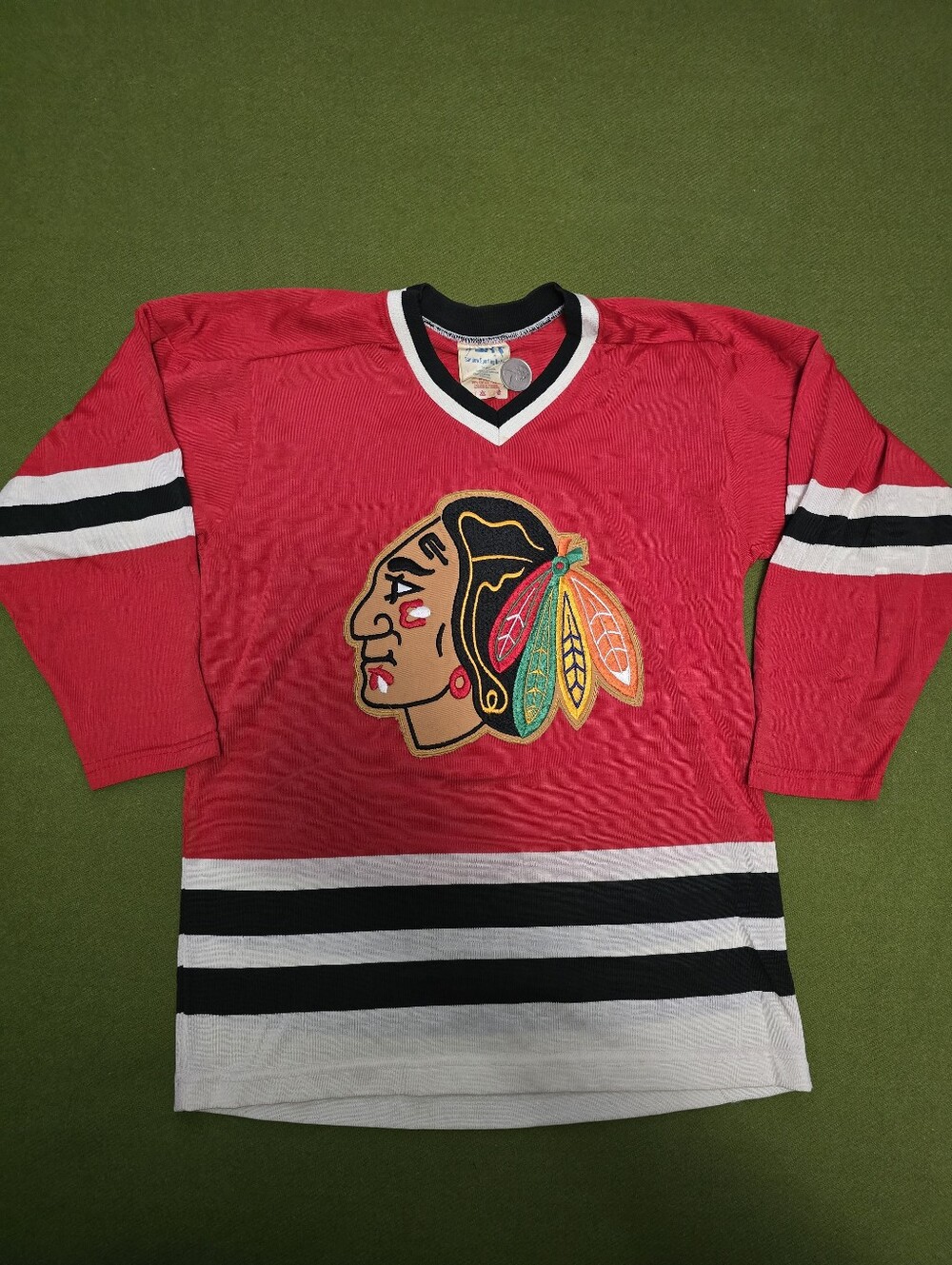 vintage Chicago Blackhawks hockey jersey